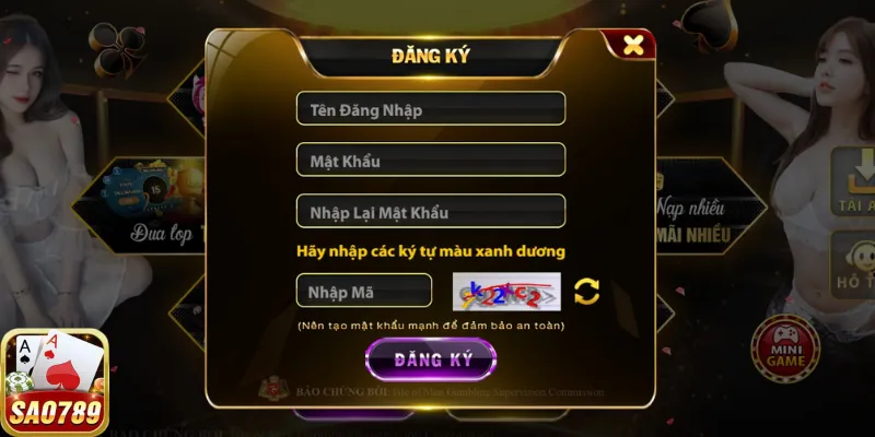 Đăng ký tài khoản Sao789