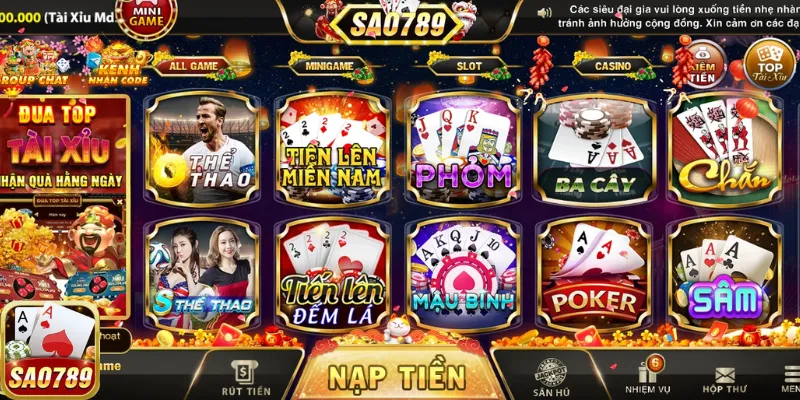 Phỏm là game bài độc đáo của Sao789