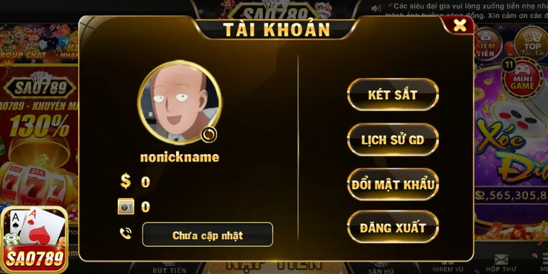 Tạo nhanh tài khoản Sao789