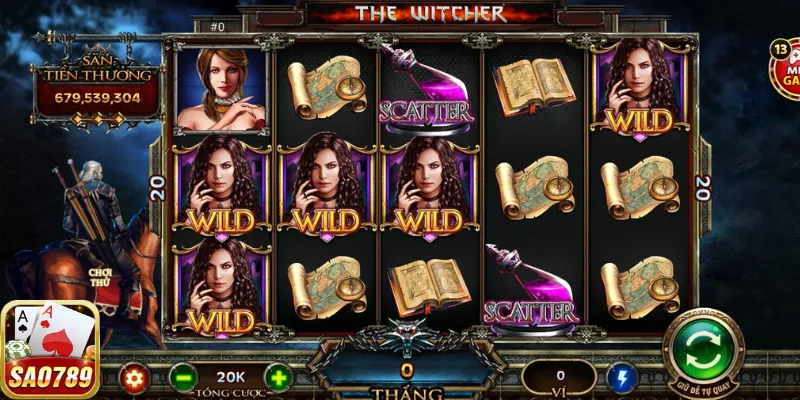 Game slot The Witcher của Sao 789