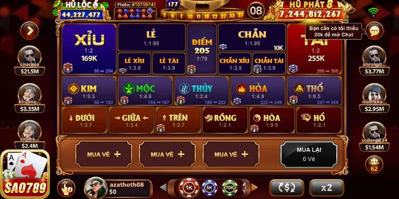 Xổ số Keno Sao789 phát lộc