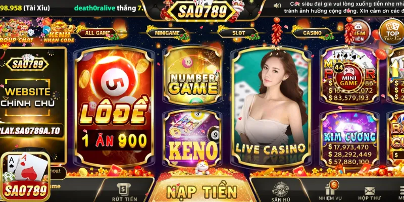 Xổ số trực tuyến thu hút game thủ Sao789